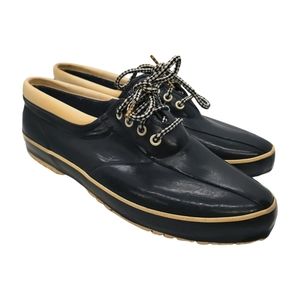 Eddie Bauer Womens Vintage Rubber Galoshes Boat Rain Shoes 70s-80s Size 9M